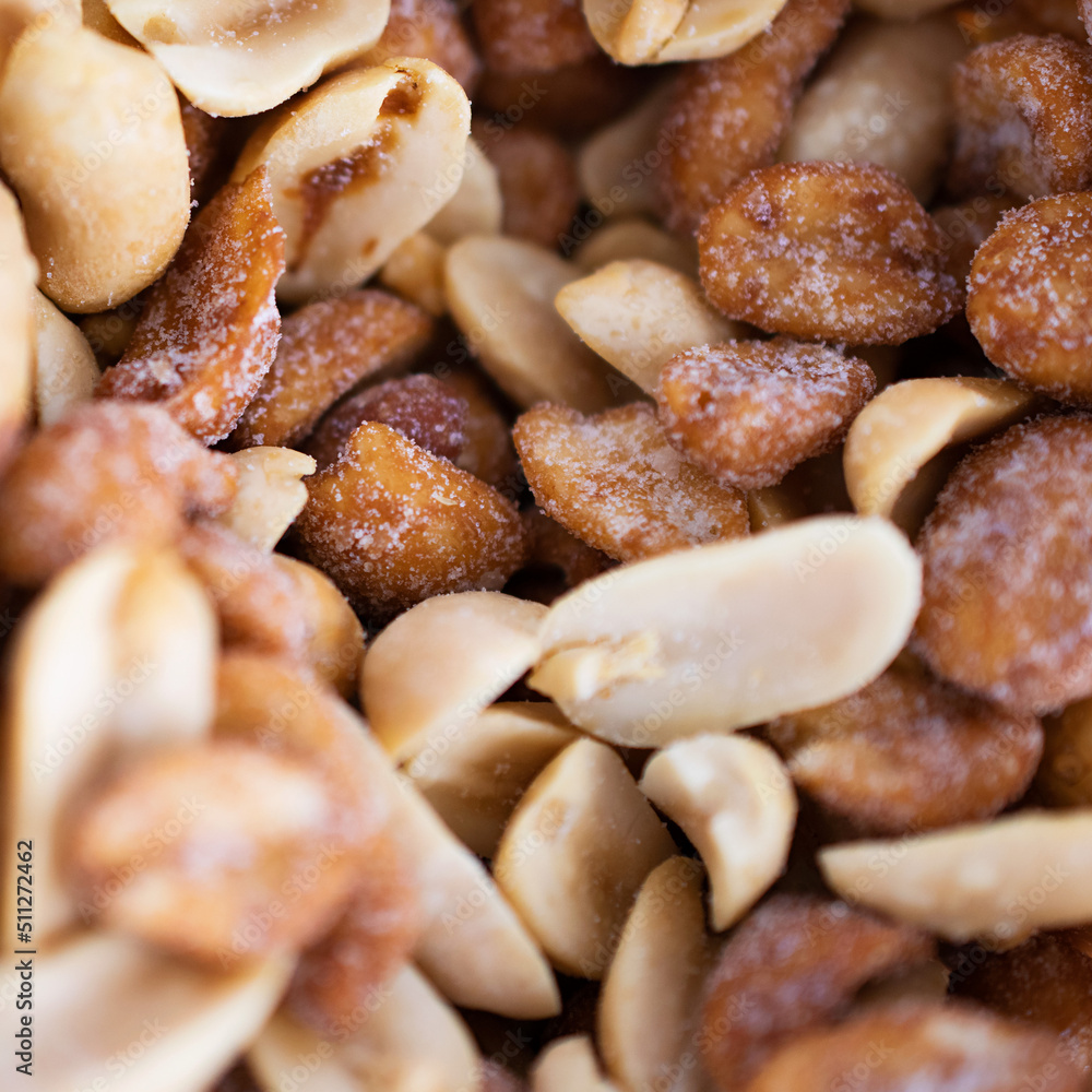 Closeup of Sweet & Salty Peanuts Closeup of Sweet & Salty Peanuts