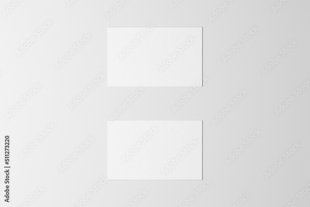 Blank card mockup for presentation.3d render Blank card mockup for presentation.3d render