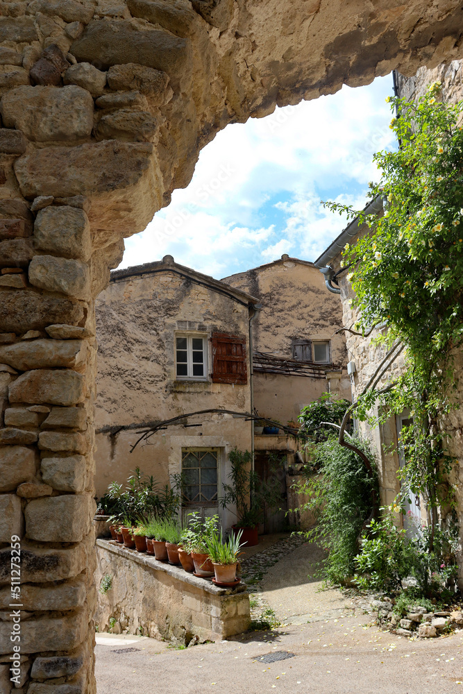 Im alten Dorf Lacoste im Luberon, Provence, Frankreich