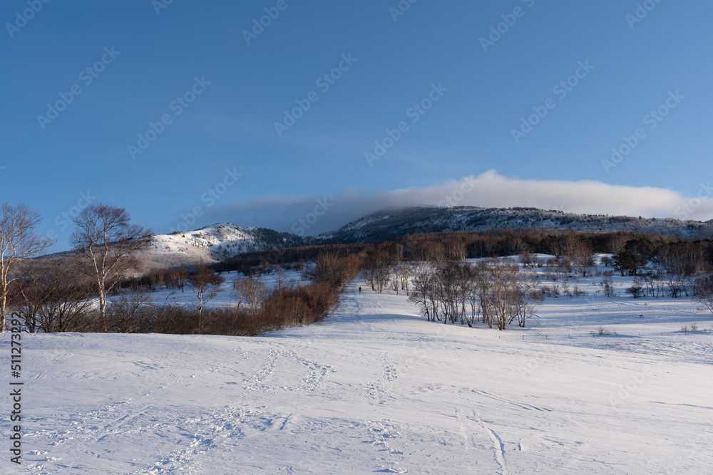 四阿山　冬　登山