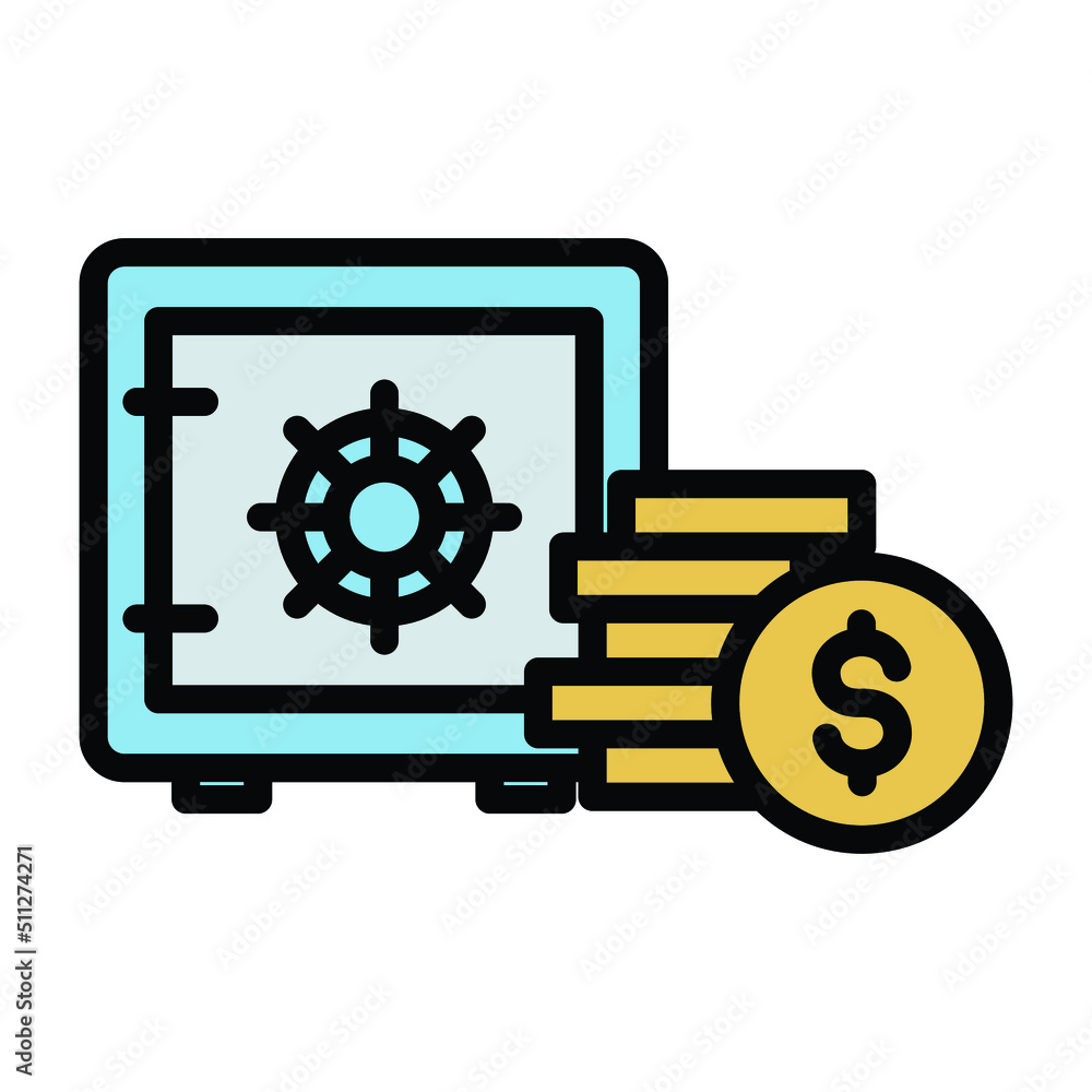 money Locker Vector icon which is suitable for commercial work and easily modify or edit it
