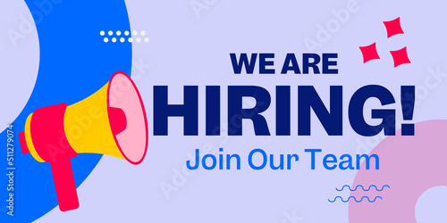 Recruitment advertising template. Recruitment Poster, Job hiring poster, social media, banner, flyer. Digital announcement job vacancies layout