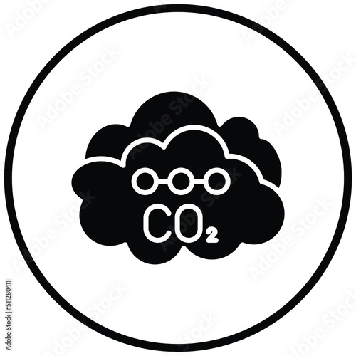 Carbon dioxide Icon Style