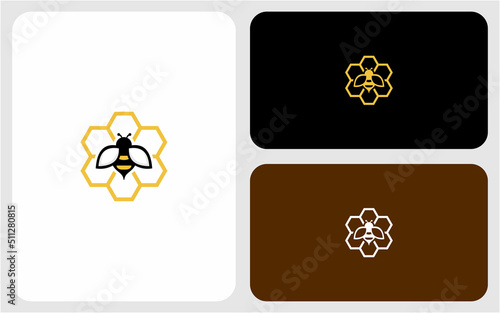 honey bee icon logo design