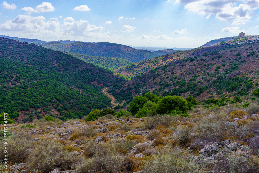Galilee landscape and the Hilazon valley, in Karmie