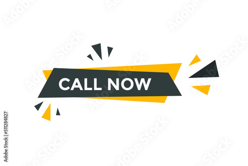 Call now button. call now text web template. Sign icon banner