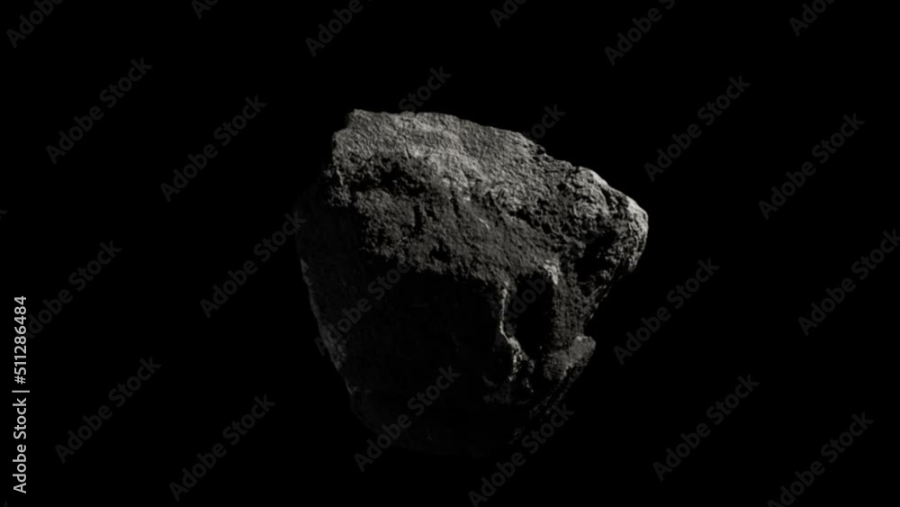 Seamless loop video. Сomet rotate. Asteroid belt. Close up asteroid in deep space. Concept: cosmos, explosion, astronomy, galaxy. 3d space banner 4k HD stock footage Seamless loop video. Сomet rotate. Asteroid belt. Close up asteroid in deep space. Concept: cosmos, explosion, astronomy, galaxy. 3d space banner 4k HD stock footage