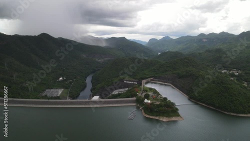 Srinagarindra Dam and Sinakharin Lake, Kanchanaburi, Thailand photo