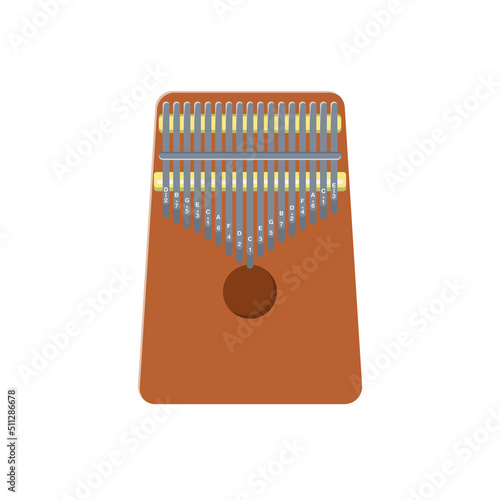 Kalimba Flat Illustration. Clean Icon Design Element on Isolated White Background photo