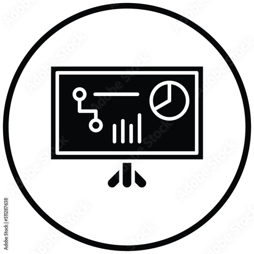 Statistics Presentation Icon Style
