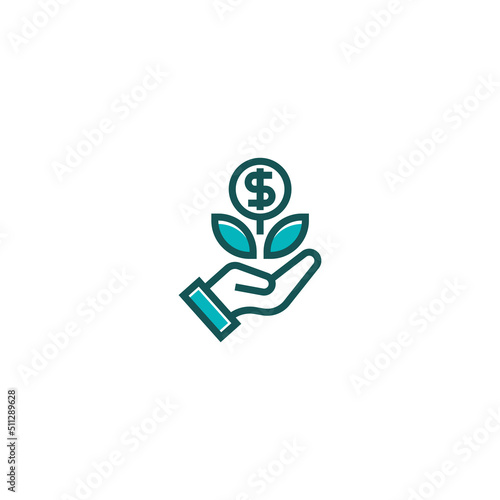 Free Download Money tree plant with coin dollar line icon. linear style sign for mobile concept and web design. Outline vector icon. Symbol, logo illustration. Vector graphic - GFXLoad