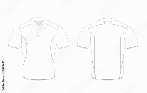 Polo Shirt Editable Vector Illustration Template, Sportswear Cricket Shirt, Menswear Template Cricket Uniform, Digital Cloths Graphic