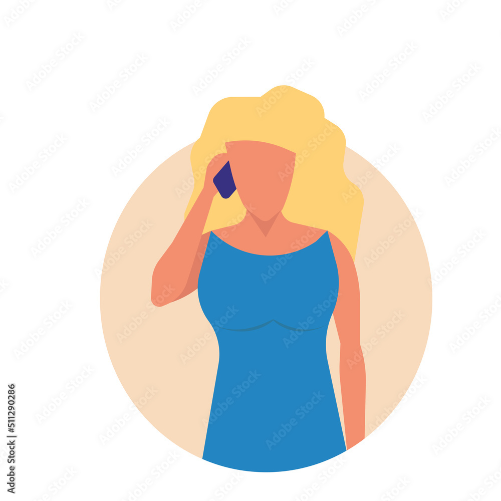 Woman with phone vector illustration technology icon. Business mobile and communication character female. Businesswoman call on device and talking network. Work cellphone and happy conversation human Woman with phone vector illustration technology icon. Business mobile and communication character female. Businesswoman call on device and talking network. Work cellphone and happy conversation human