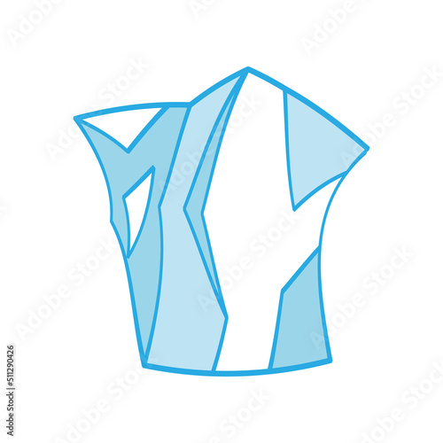 Iceberg vector icon and blue illustration underwater sea. Nature deep ocean and polar antarctic cold. Arctic freeze mountain glacier symbol and frozen berg design. Abstract under north landscape