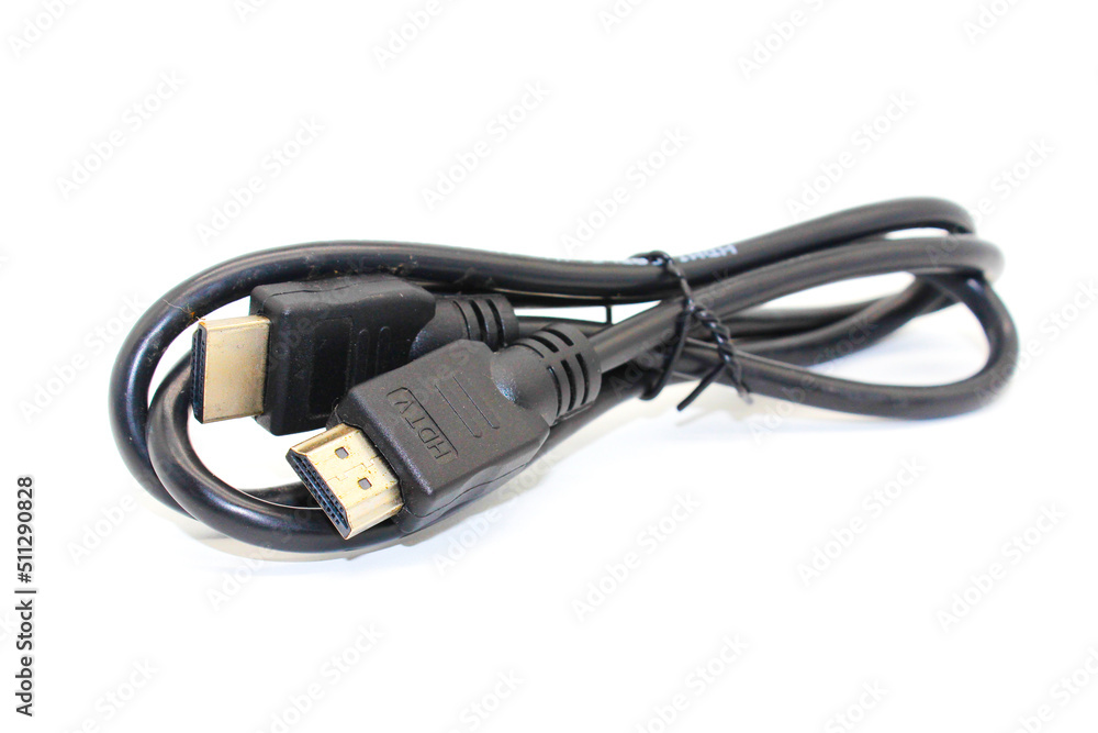 A picture of hdmi cable on white background A picture of hdmi cable on white background