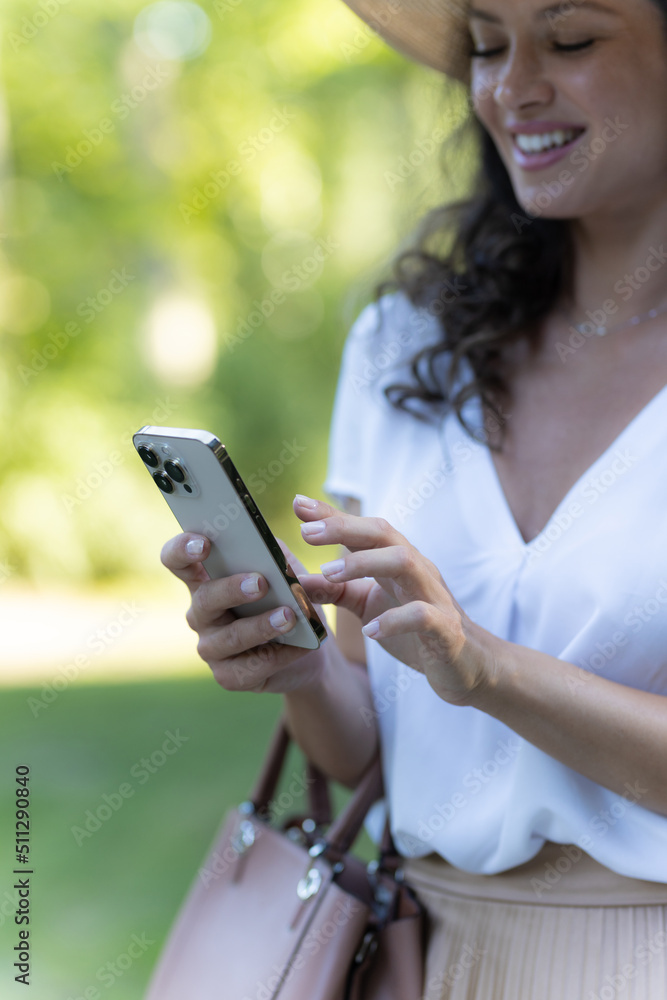 Close up of woman hands holding phone Close up of woman hands holding phone