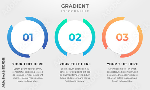 Timeline infographic design with circle.