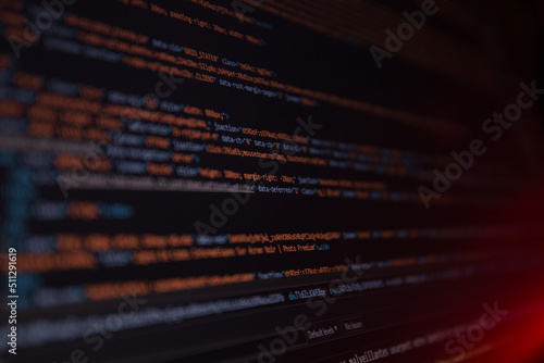  Software coding developing, abstract computer script background