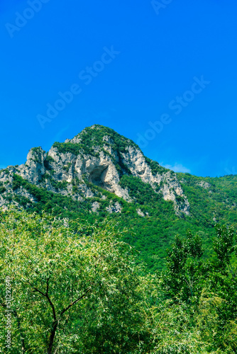 Beautiful landscape, mountains and blue sky