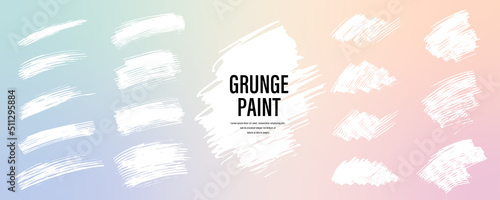 Collection of white grunge paint.