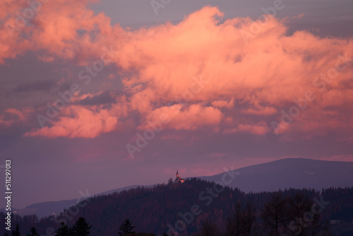 Vivid sunset clouds