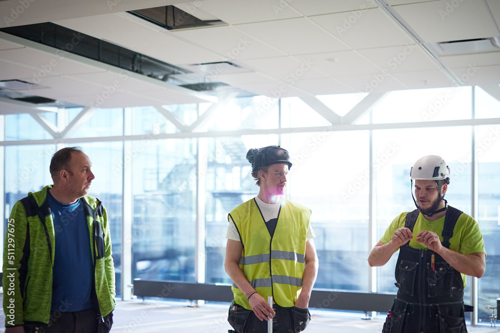 Workers at building site Workers at building site