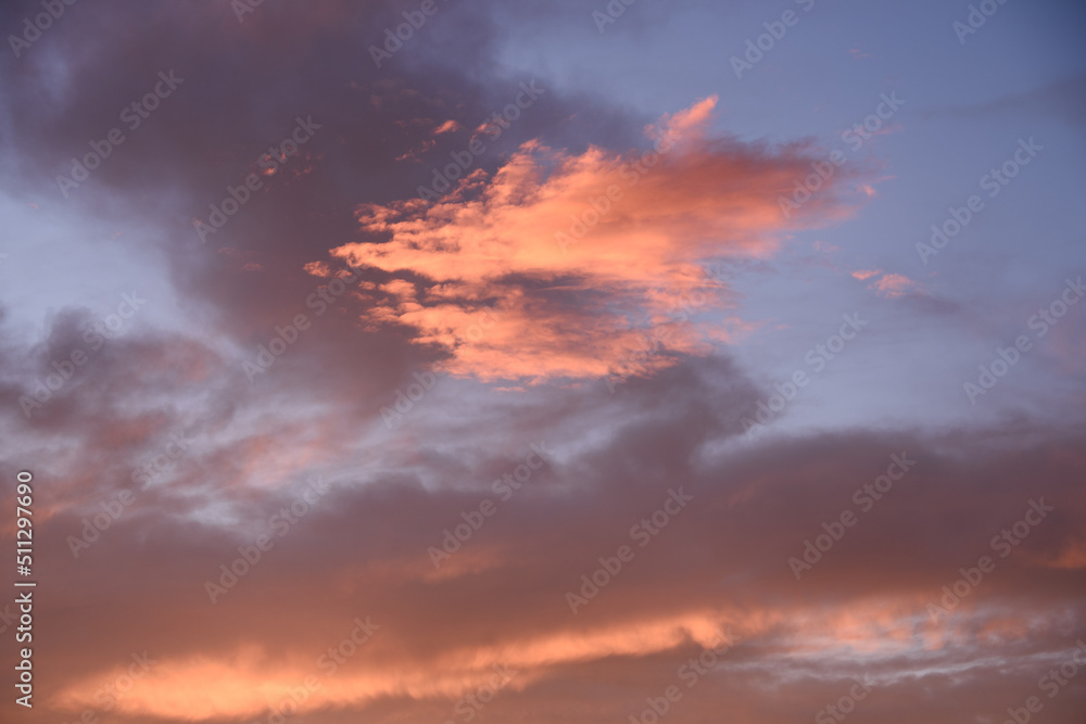 Vivid sunset clouds