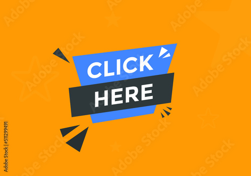 Click here text button. Web button template Click here