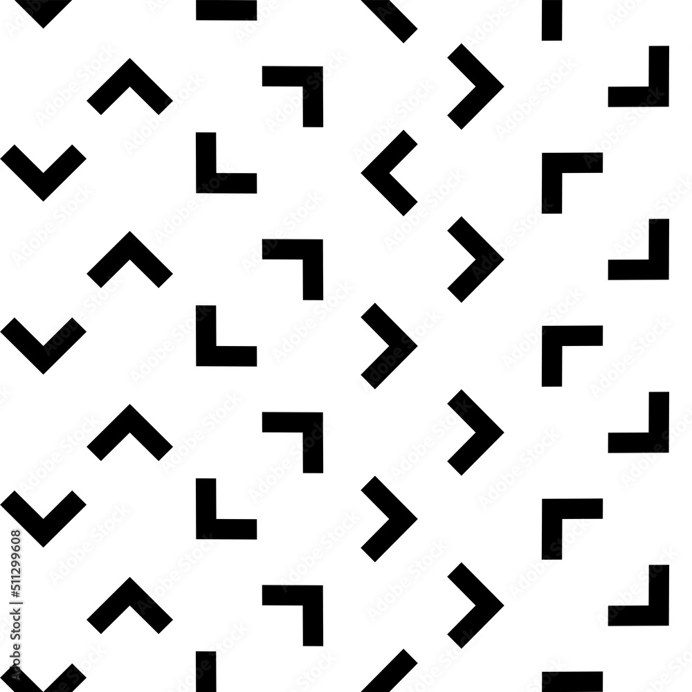Vector. Black and white abstract ethnic seamless pattern. Background of angle brackets. Mosaic. Design of packaging paper, textile printing, web design, cover, advertising and typographic products. Vector. Black and white abstract ethnic seamless pattern. Background of angle brackets. Mosaic. Design of packaging paper, textile printing, web design, cover, advertising and typographic products.