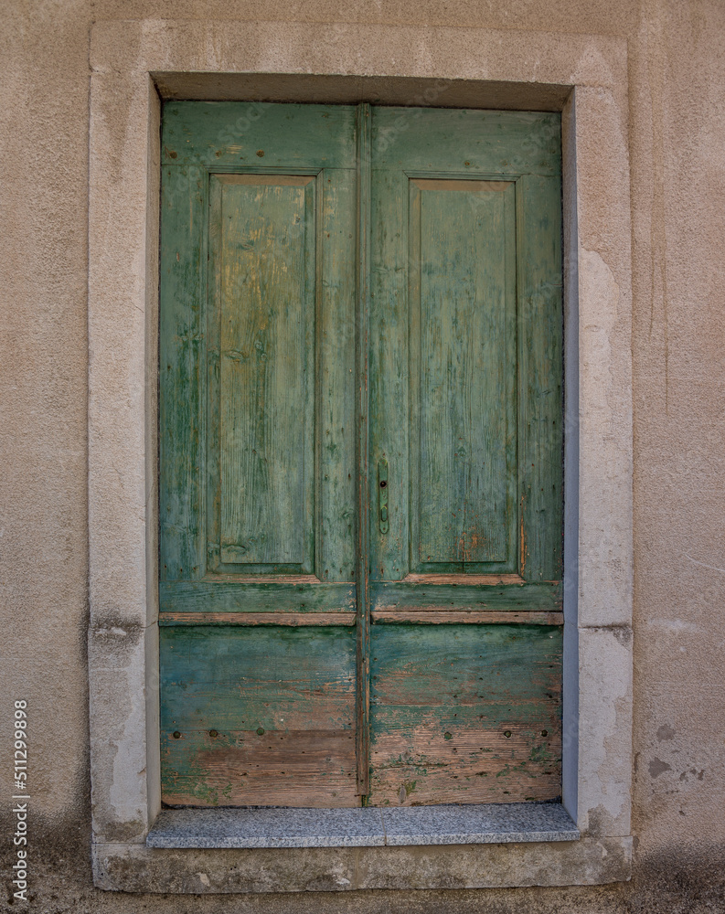 Old rustic wooden doors