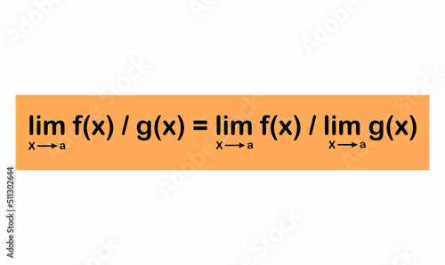 Quotient law for limits in mathematics