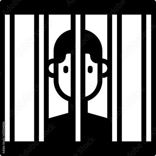 prisoner glyph icon