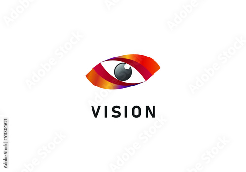 Eye Logo design vector template. Colorful media icon. Creative Vision Logotype concept. Colorful Eye Logo vision.