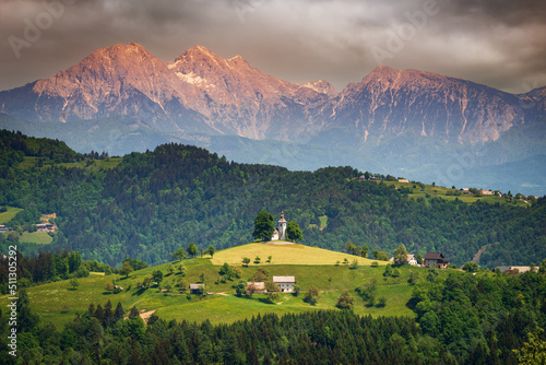 Sveti Tomaz, Slovenia - Beautiful slovene churches in Alps photo