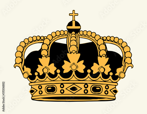 Crown symbol. Vector drawing icon