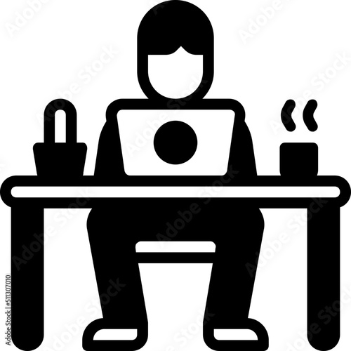 working glyph icon