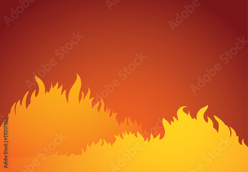Bright fire background. Vector drawing pattern
