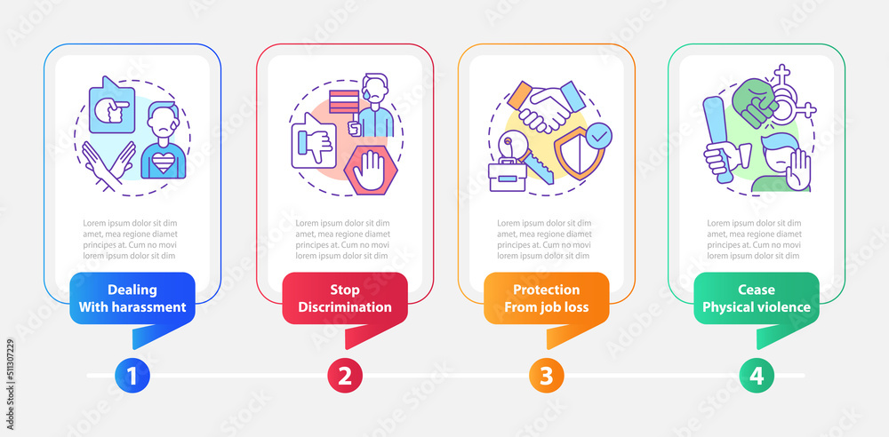Dealing with LGBT problems rectangle infographic template. Data ...