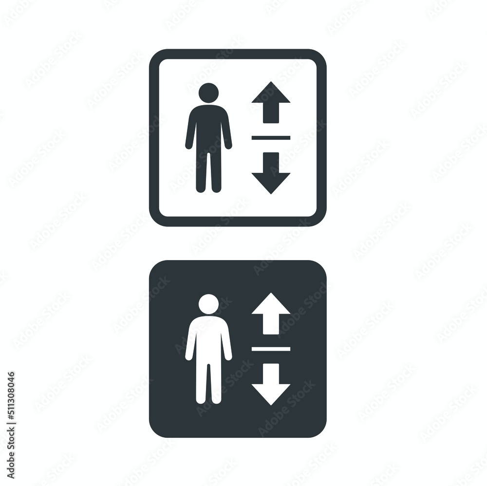 illustration of elevator, elevator symbol, vector art. illustration of elevator, elevator symbol, vector art.