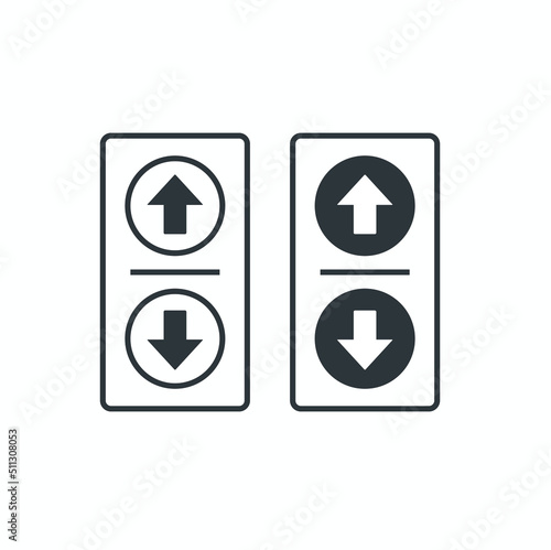 illustration of elevator, elevator symbol, vector art.