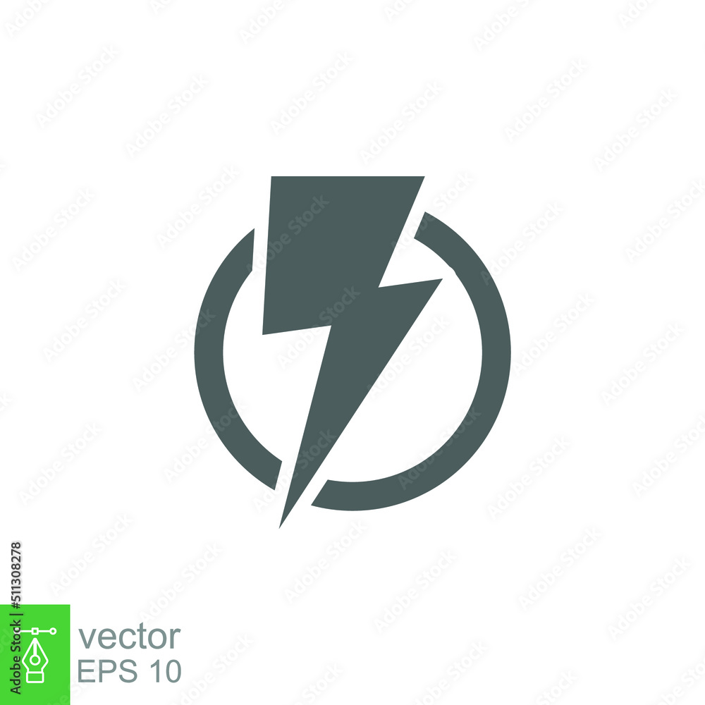 Power icon. Lightning, bolt, energy and thunder electric concept. Vector illustration isolated. EPS 10. Power icon. Lightning, bolt, energy and thunder electric concept. Vector illustration isolated. EPS 10.