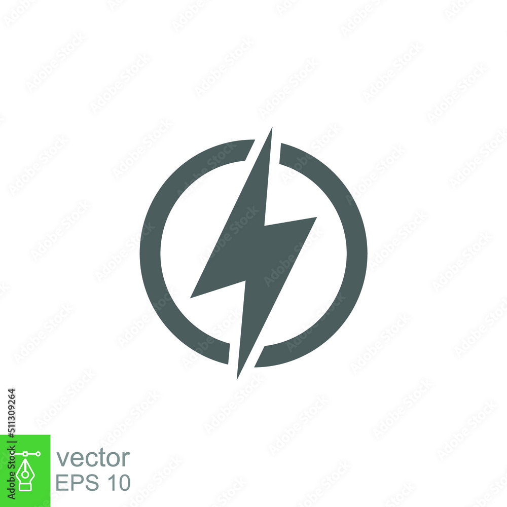 Power icon. Lightning, bolt, energy and thunder electric concept. Vector illustration isolated. EPS 10. Power icon. Lightning, bolt, energy and thunder electric concept. Vector illustration isolated. EPS 10.