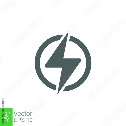 Free Download Power icon. Lightning, bolt, energy and thunder electric concept. Vector illustration isolated. EPS 10. - GFXLoad