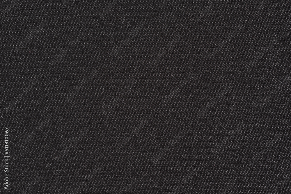 Black synthetic fabric texture, closeup detail individual threads visible Black synthetic fabric texture, closeup detail individual threads visible