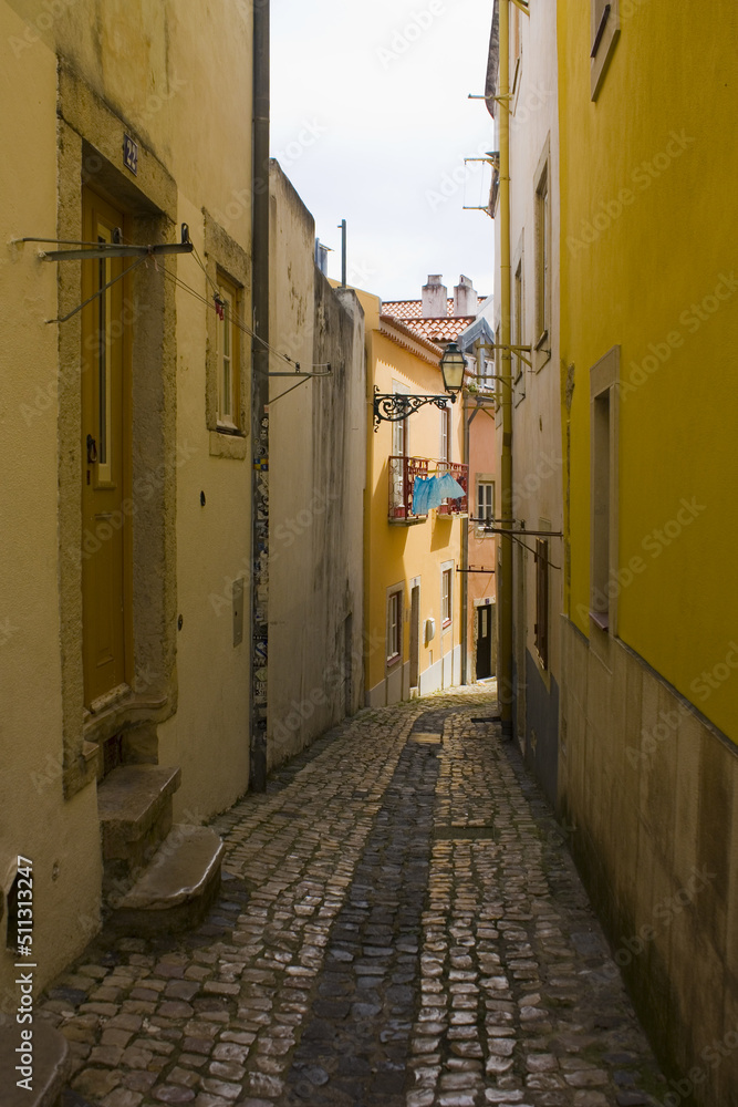  Picturesque architecture of Alfama district in Lisbon, Portugal