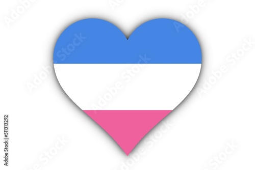 Free Download Bandera Heterosexual en corazón - GFXLoad