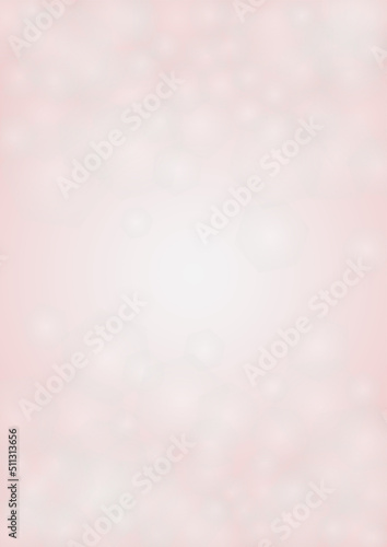 Abstract Vector Pink Background with Silver and White Light Spots. Magic Shiny Pastel Print. Baby Print. Romantic Bokeh Blurred Page Design for St' Valentines Day. Gentle Stardust Pattern.