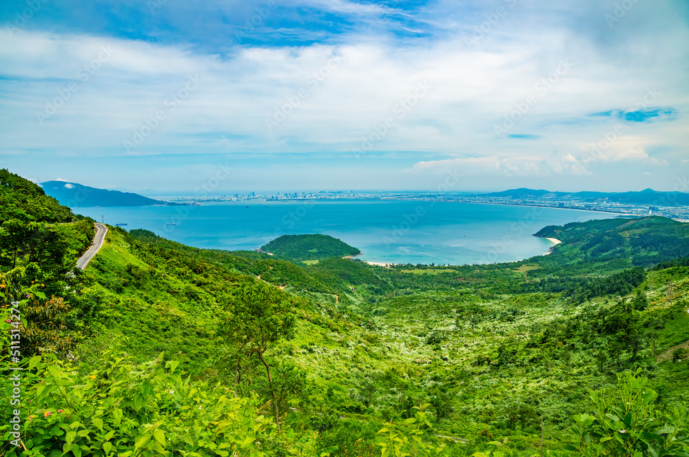 View of Hai Van Pass which is one of the most famous destination of Da Nang city.