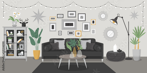 Modern Room Interior Composition