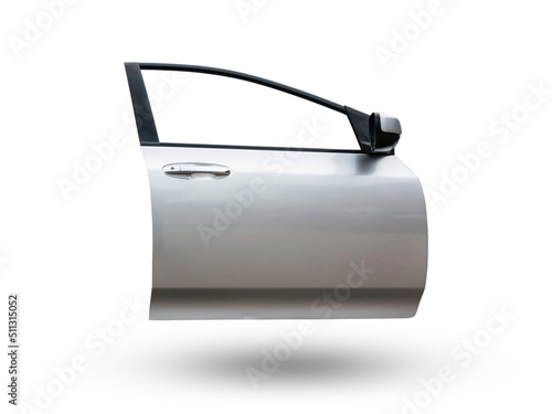 New modern car door on white background with clipping path